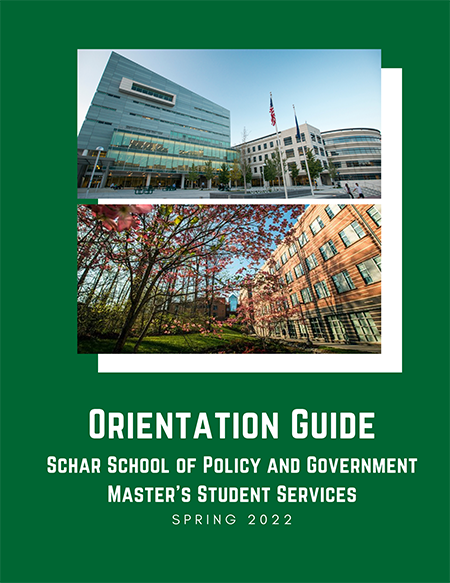 Schar School Spring 2022 Orientation Guide cover
